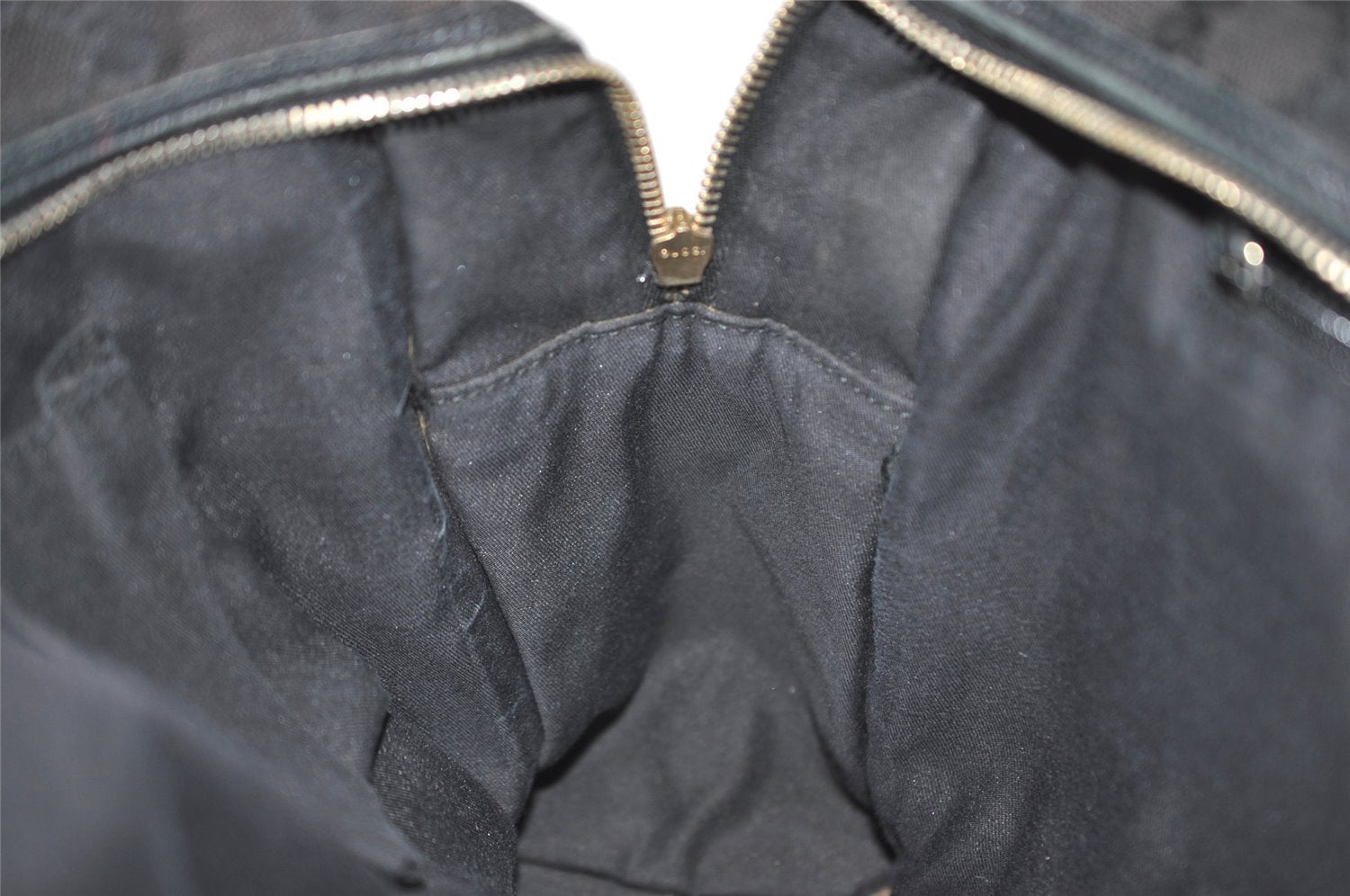 Authentic GUCCI Abbey Shoulder Hand Bag GG Canvas Leather 130940 Black 3790J