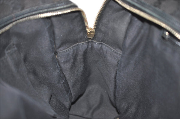 Authentic GUCCI Abbey Shoulder Hand Bag GG Canvas Leather 130940 Black 3790J