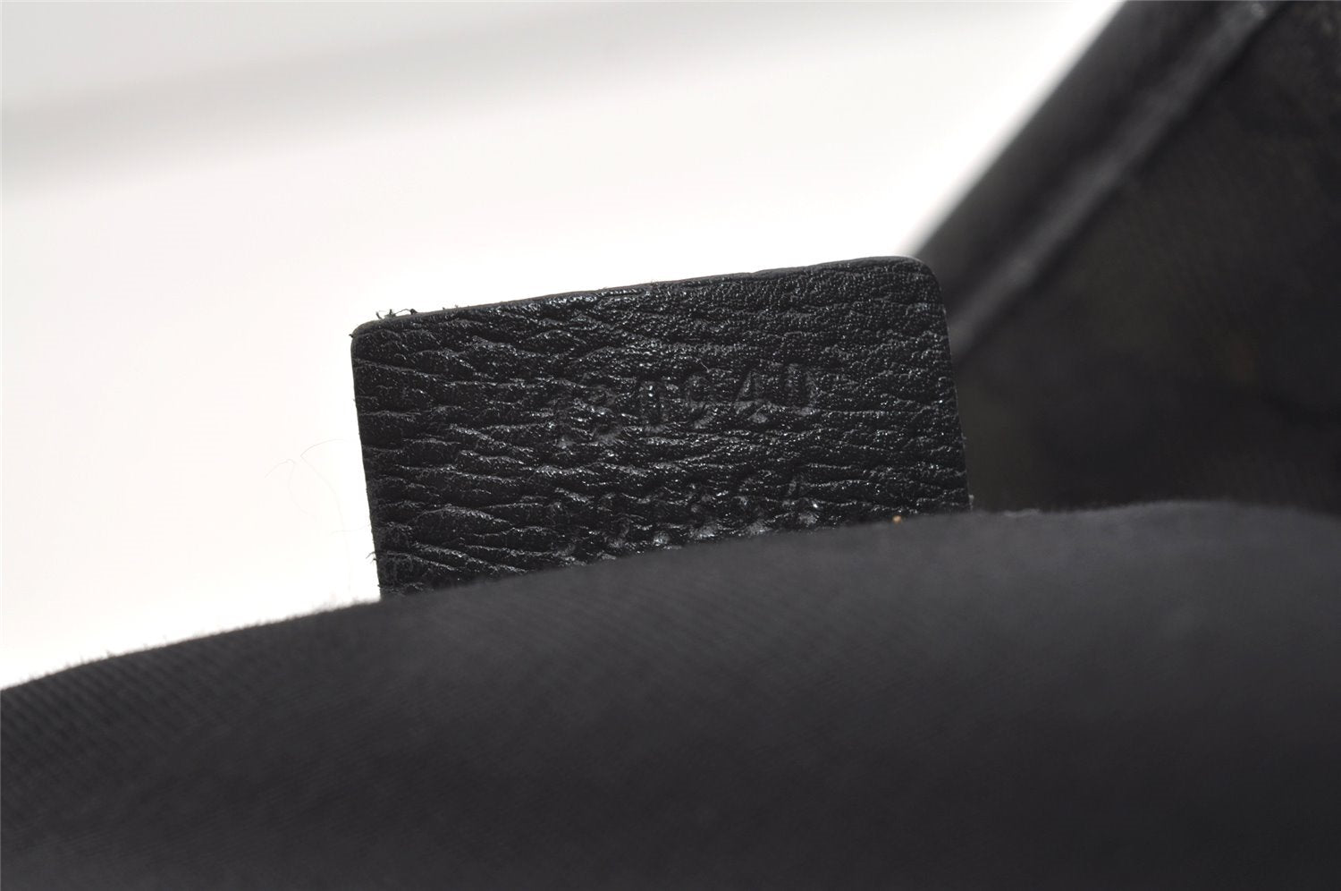 Authentic GUCCI Abbey Shoulder Hand Bag GG Canvas Leather 130940 Black 3790J