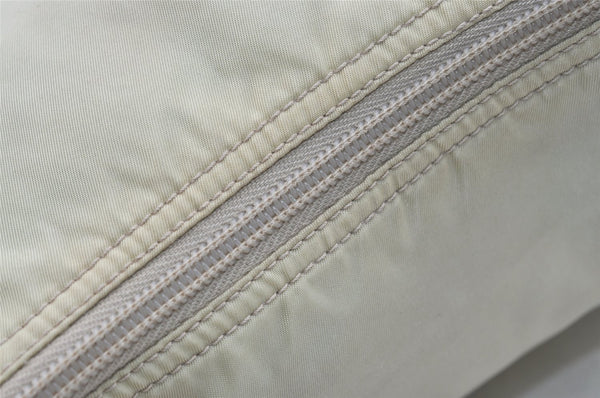 Authentic PRADA Nylon Tessuto Leather Shoulder Cross Body Bag Purse White 3791J
