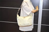 Authentic PRADA Nylon Tessuto Leather Shoulder Cross Body Bag Purse White 3791J