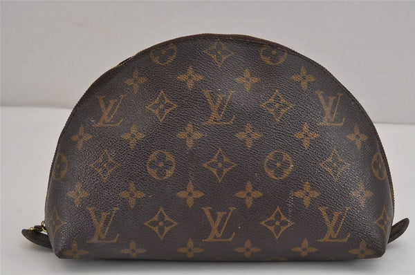 Auth Louis Vuitton Monogram Trousse Demi Ronde 23 Pouch M47520 Junk 3792J