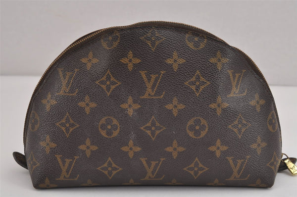 Auth Louis Vuitton Monogram Trousse Demi Ronde 23 Pouch M47520 Junk 3792J