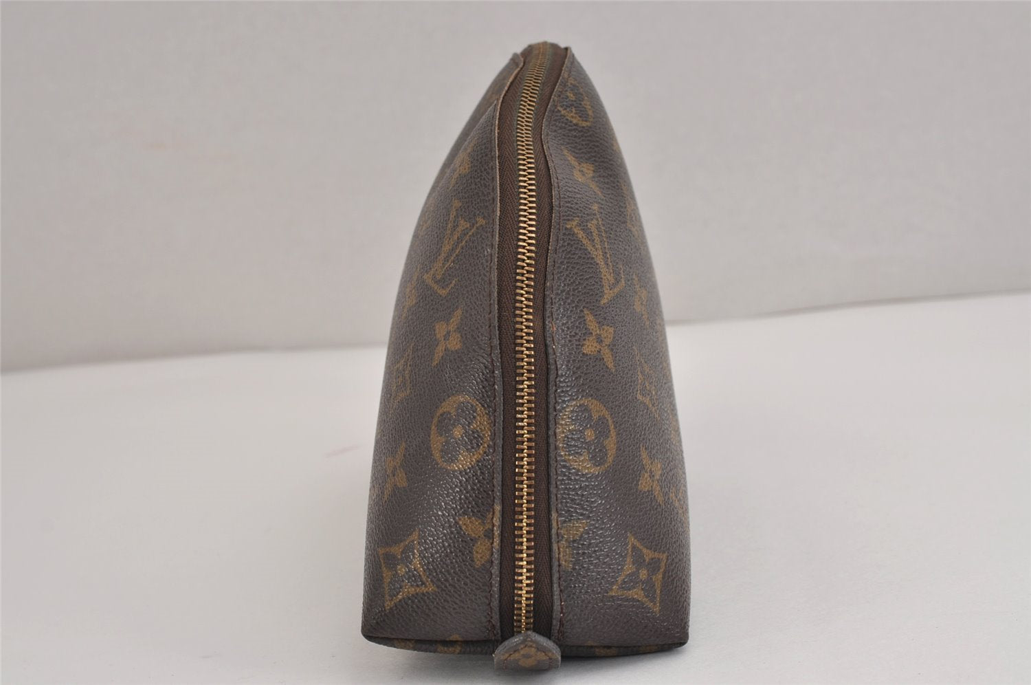 Auth Louis Vuitton Monogram Trousse Demi Ronde 23 Pouch M47520 Junk 3792J
