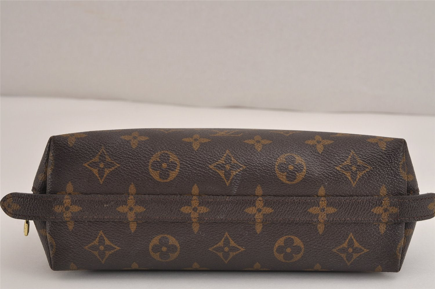 Auth Louis Vuitton Monogram Trousse Demi Ronde 23 Pouch M47520 Junk 3792J