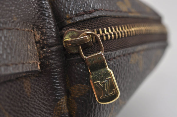 Auth Louis Vuitton Monogram Trousse Demi Ronde 23 Pouch M47520 Junk 3792J