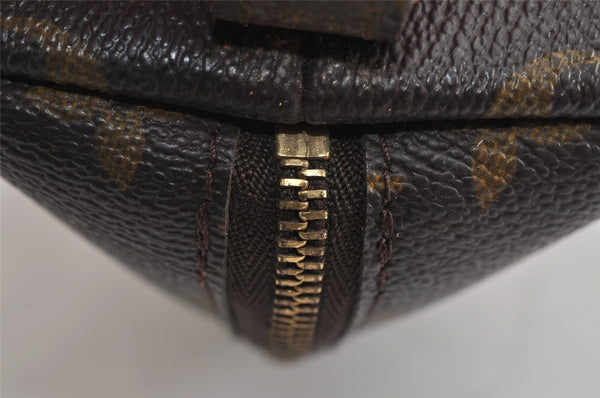 Auth Louis Vuitton Monogram Trousse Demi Ronde 23 Pouch M47520 Junk 3792J