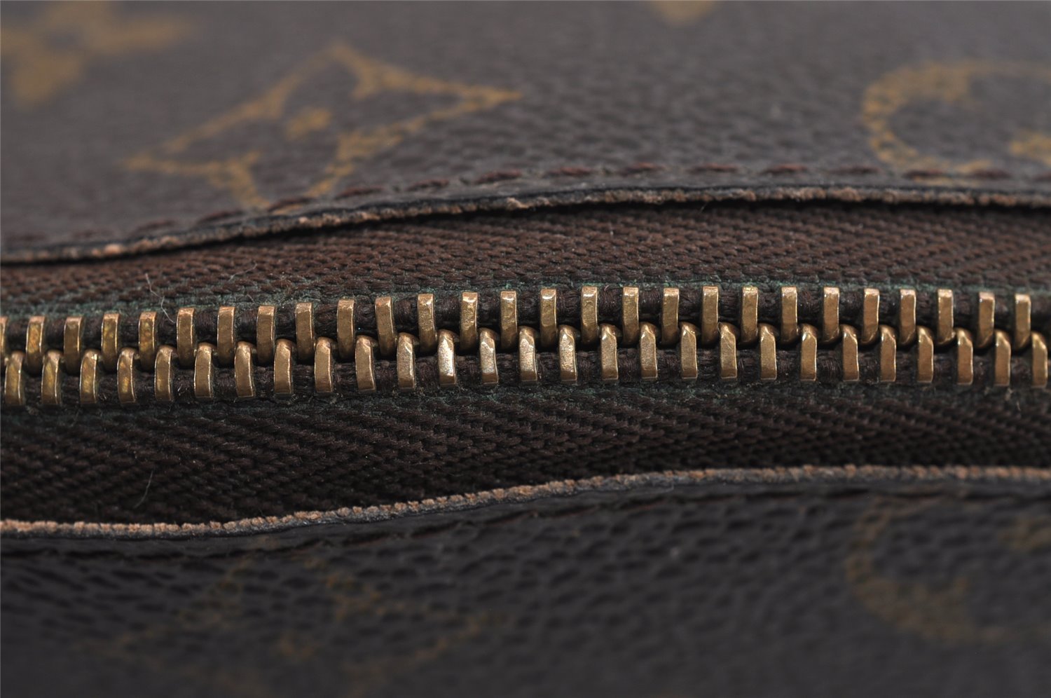 Auth Louis Vuitton Monogram Trousse Demi Ronde 23 Pouch M47520 Junk 3792J