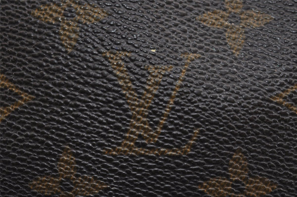 Auth Louis Vuitton Monogram Trousse Demi Ronde 23 Pouch M47520 Junk 3792J