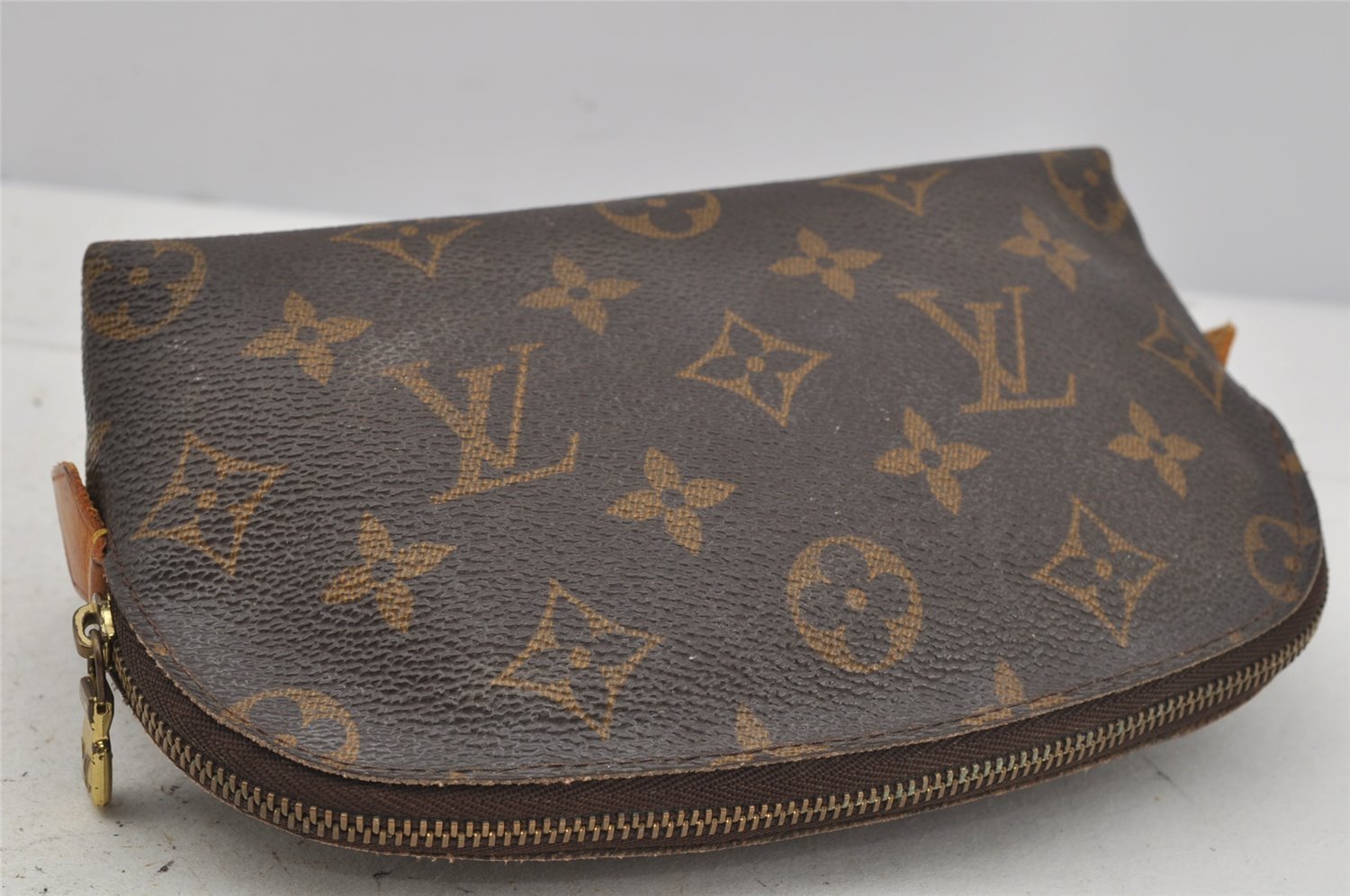 Authentic Louis Vuitton Monogram Pochette Cosmetic Pouch M47515 LV Junk 3793J