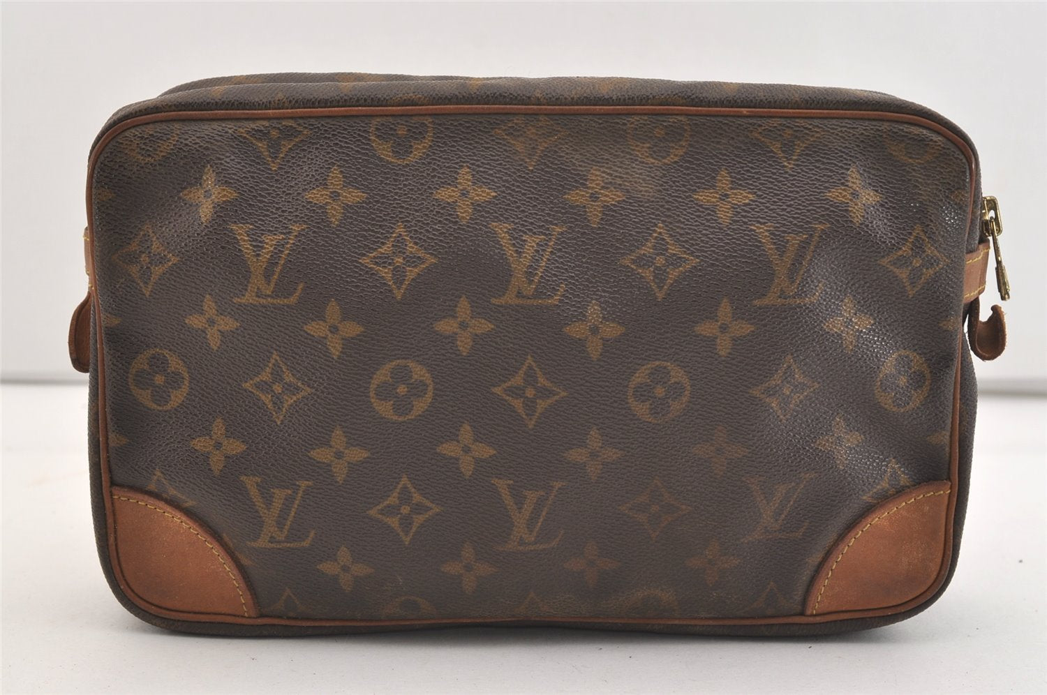 Authentic Louis Vuitton Monogram Compiegne 28 Clutch Hand Bag M51845 LV 3794J