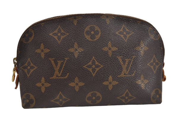 Authentic Louis Vuitton Monogram Pochette Cosmetic Pouch M47515 LV Junk 3795J