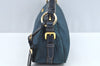 Authentic PRADA Nylon Tessuto Saffiano Leather Shoulder Hand Bag Blue 3796H