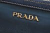 Authentic PRADA Nylon Tessuto Saffiano Leather Shoulder Hand Bag Blue 3796H