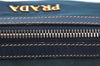 Authentic PRADA Nylon Tessuto Saffiano Leather Shoulder Hand Bag Blue 3796H