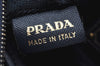 Authentic PRADA Nylon Tessuto Saffiano Leather Shoulder Hand Bag Blue 3796H