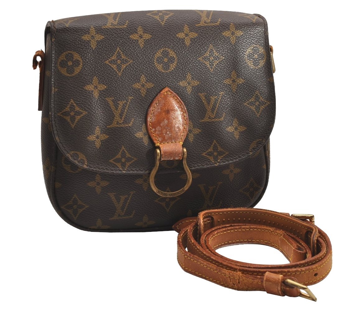 Authentic Louis Vuitton Monogram Saint Cloud MM M51243 Shoulder Bag Junk 3796J