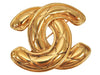 Authentic CHANEL Vintage CoCo Mark Pin Brooch Gold Plating 3798K