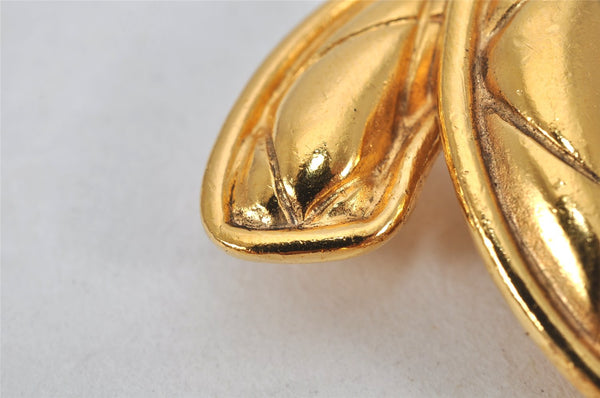 Authentic CHANEL Vintage CoCo Mark Pin Brooch Gold Plating 3798K