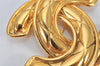 Authentic CHANEL Vintage CoCo Mark Pin Brooch Gold Plating 3798K