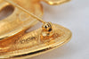 Authentic CHANEL Vintage CoCo Mark Pin Brooch Gold Plating 3798K