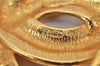 Authentic CHANEL Vintage CoCo Mark Pin Brooch Gold Plating 3798K