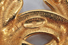 Authentic CHANEL Vintage CoCo Mark Pin Brooch Gold Plating 3798K