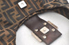 Authentic FENDI Vintage Zucca Shoulder Hand Bag Purse Canvas Leather Brown 3799K