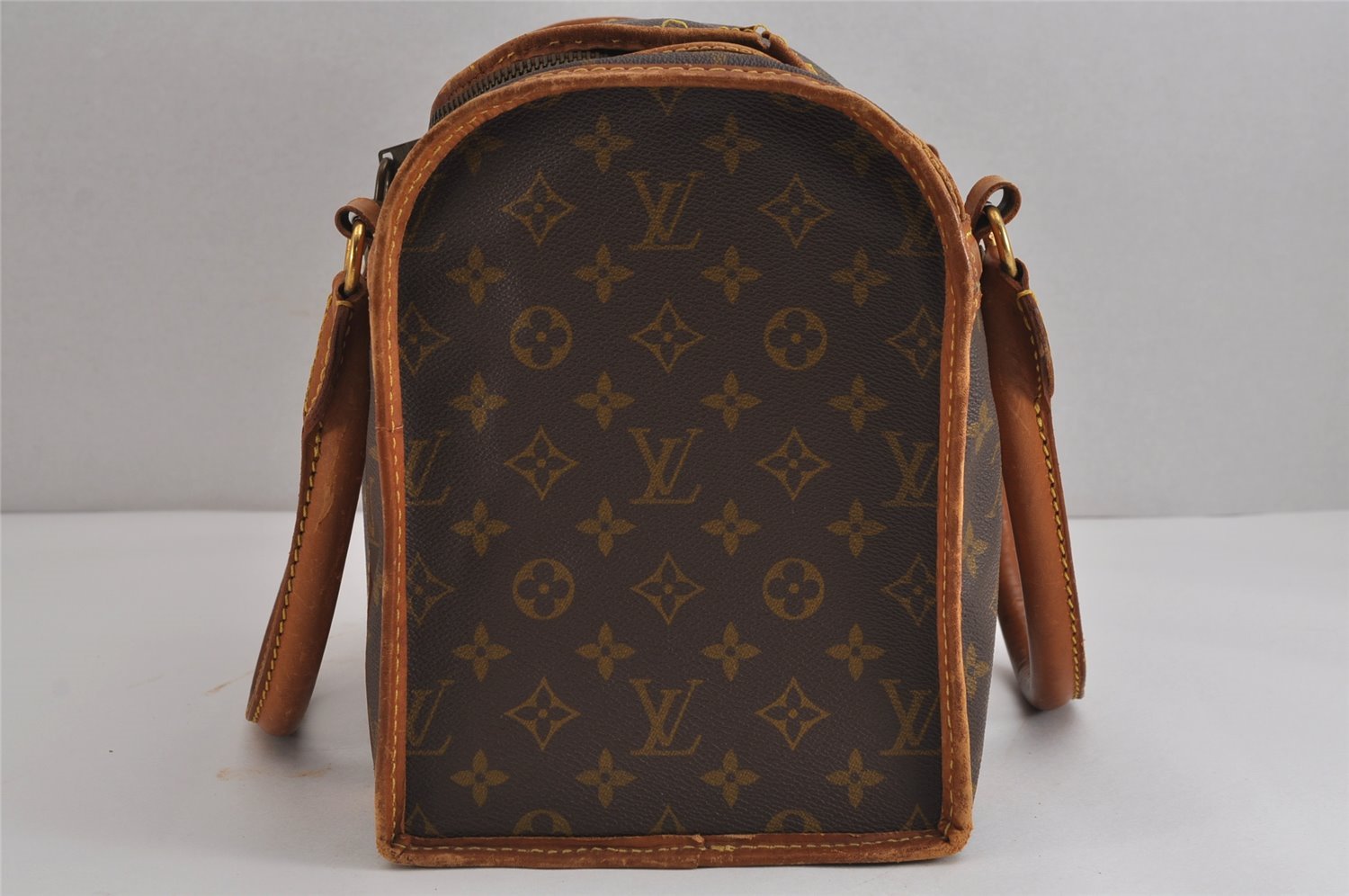 Authentic Louis Vuitton Monogram Sac Chaussures 30 Boston Bag Old Model LV 3800J
