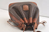 Authentic CELINE Macadam Blason Shoulder Drawstring Bag PVC Leather Brown 3803K