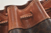 Authentic CELINE Macadam Blason Shoulder Drawstring Bag PVC Leather Brown 3803K