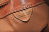 Authentic CELINE Macadam Blason Shoulder Drawstring Bag PVC Leather Brown 3803K