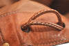 Authentic CELINE Macadam Blason Shoulder Drawstring Bag PVC Leather Brown 3803K