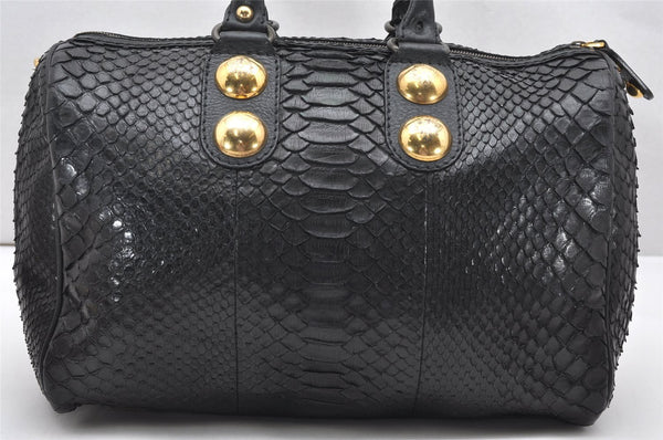Authentic GUCCI Vintage Hysteria Hand Boston Bag Leather Black Junk 3804K