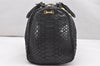 Authentic GUCCI Vintage Hysteria Hand Boston Bag Leather Black Junk 3804K