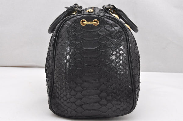 Authentic GUCCI Vintage Hysteria Hand Boston Bag Leather Black Junk 3804K