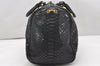 Authentic GUCCI Vintage Hysteria Hand Boston Bag Leather Black Junk 3804K