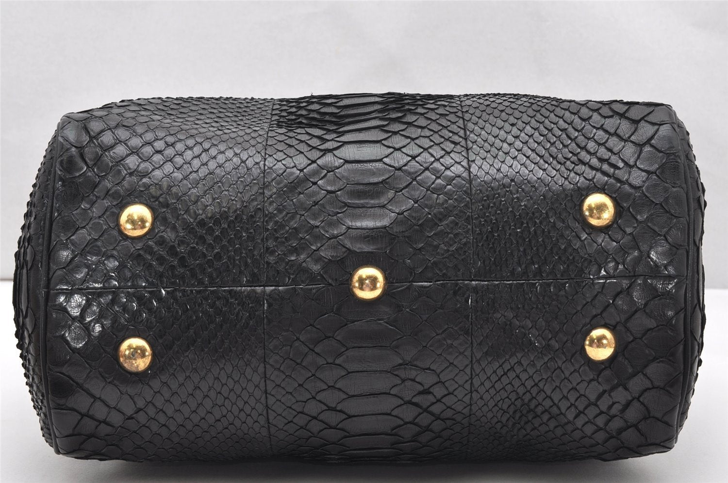 Authentic GUCCI Vintage Hysteria Hand Boston Bag Leather Black Junk 3804K