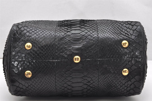 Authentic GUCCI Vintage Hysteria Hand Boston Bag Leather Black Junk 3804K