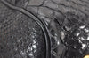 Authentic GUCCI Vintage Hysteria Hand Boston Bag Leather Black Junk 3804K