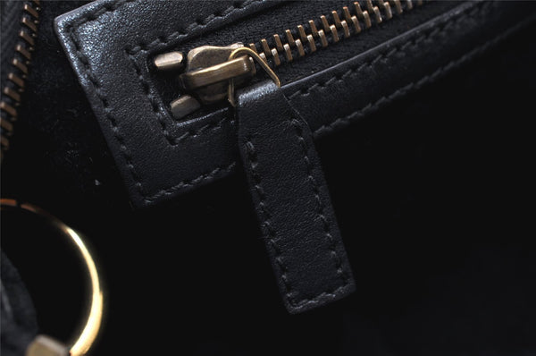 Authentic GUCCI Vintage Hysteria Hand Boston Bag Leather Black Junk 3804K
