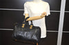 Authentic GUCCI Vintage Hysteria Hand Boston Bag Leather Black Junk 3804K