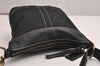 Authentic COACH Signature Shoulder Cross Bag Canvas Leather 10402 Black 3805J