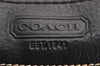 Authentic COACH Signature Shoulder Cross Bag Canvas Leather 10402 Black 3805J