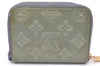 Authentic Louis Vuitton Vernis Zippy Coin Purse Wallet M93663 Green Navy 3806K