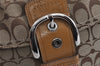Authentic COACH Signature Shoulder Bag Purse Canvas Leather F15668 Brown 3807J