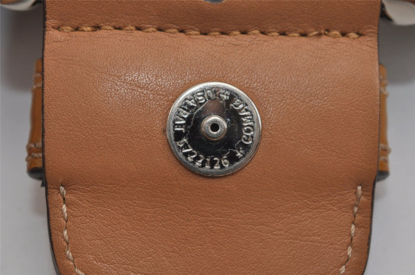 Authentic COACH Signature Shoulder Bag Purse Canvas Leather F15668 Brown 3807J