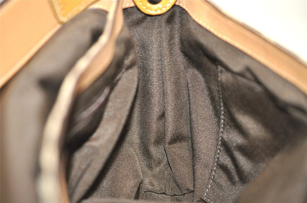 Authentic COACH Signature Shoulder Bag Purse Canvas Leather F15668 Brown 3807J