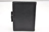 Authentic HERMES Agenda PM Soldes Notebook Cover Day Planner Leather Black 3807K