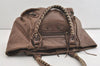 Authentic BALENCIAGA Classic The Sunday Tote Hand Bag Leather 228750 Brown 3808J